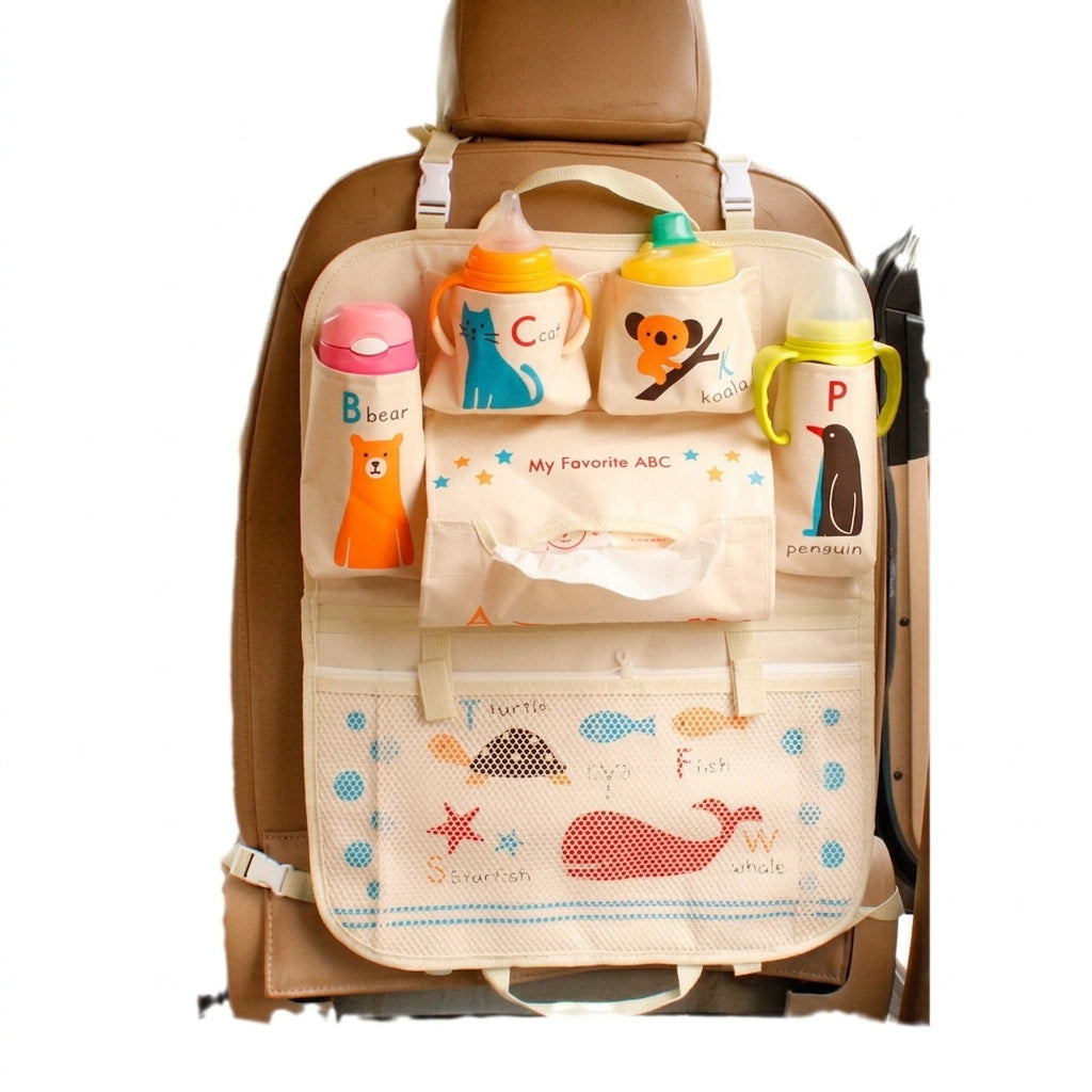 New car seat back bag, Japanese cartoon cute multifunctional storage bag, baby supplies, car storage hanging bag