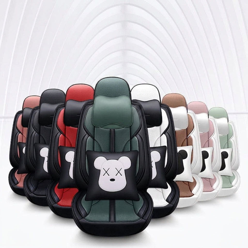The new car seat cushion fully surrounds full pictorial cartoon cute four-season universal five-seat seat cover, directly supplied and shipped from the manufacturer