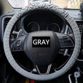 Cross-border geometric pattern non-slip silicone steering wheel cover, car D-round universal elastic particle sun-protection thickened handlebar cover