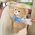 Car tissue box hanging car drawer box bear creative cute practical doll in the car tissue bag hanging bag