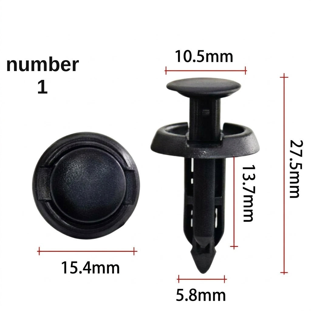 Universal automotive fender liner, trunk plastic clips, mudguard clips, expansion screws, hole-pierced studs, snaps