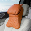 Car anti-stain leather headrest cushion lumbar cushion for driving seats, pillows for cervical spine, neck, and high-end neck pillows for car use