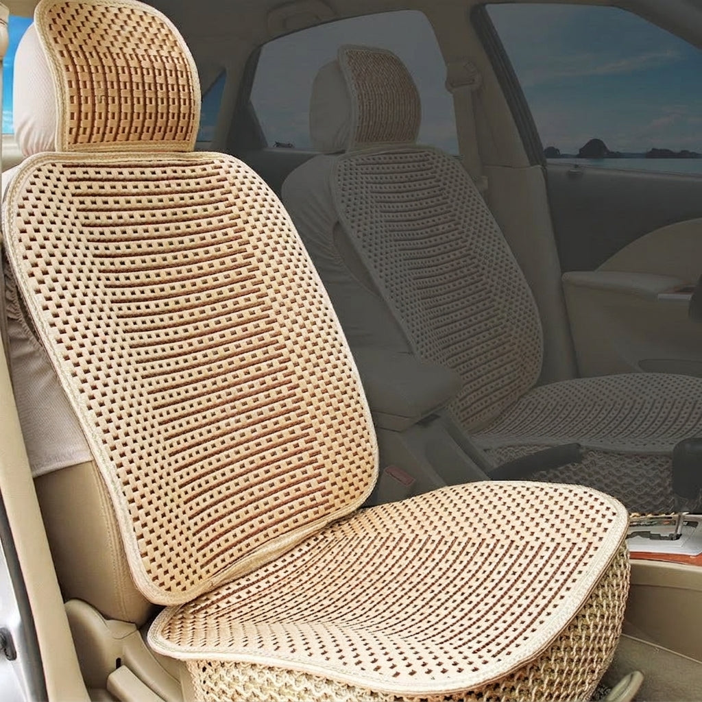 Car seat cushion all-season universal ice silk summer seat cushion full enveloping seat cover car interior seat cushion five seat cover cushion