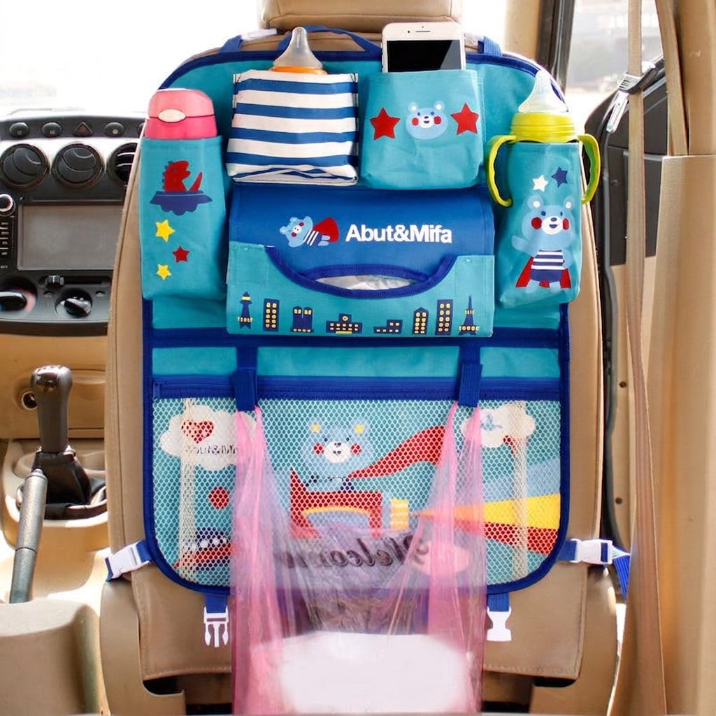 New car seat back bag, Japanese cartoon cute multifunctional storage bag, baby supplies, car storage hanging bag