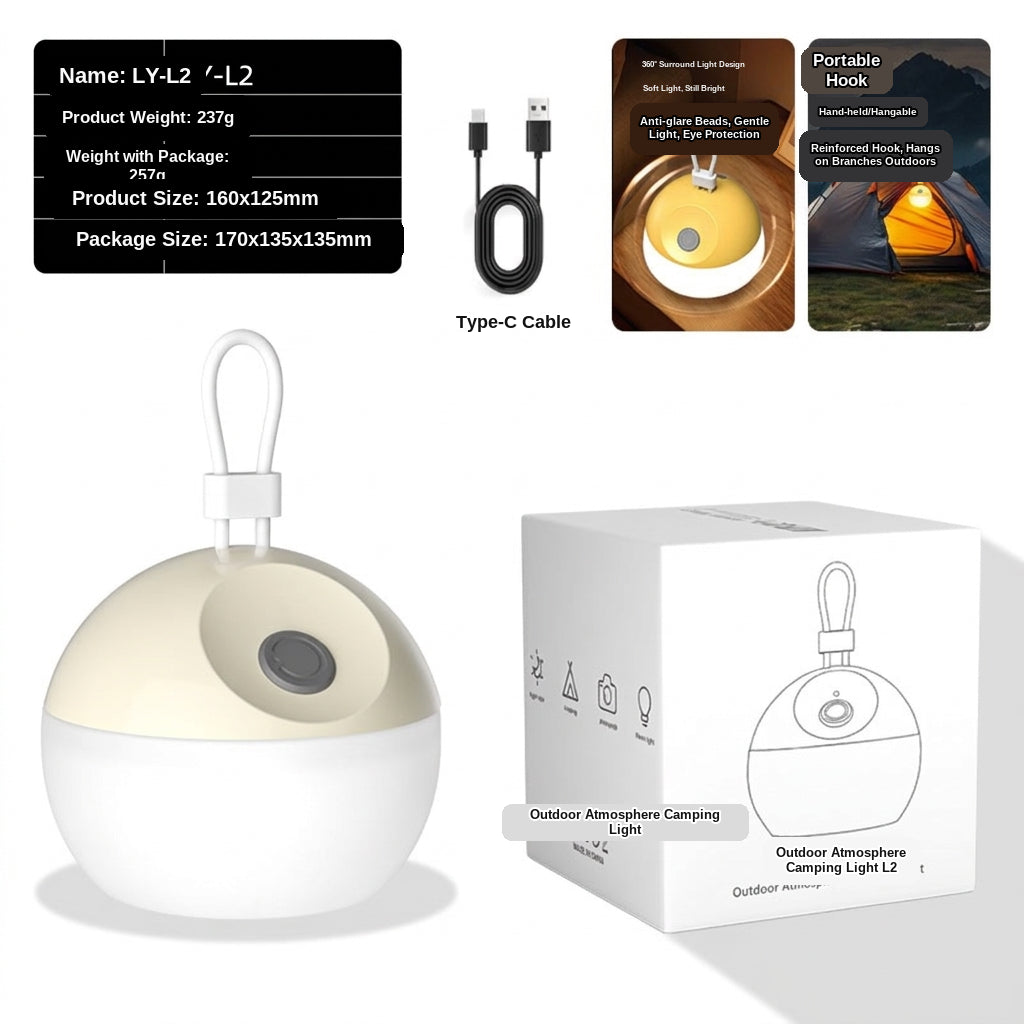Camping Light - Rechargeable Portable Tent Lighting