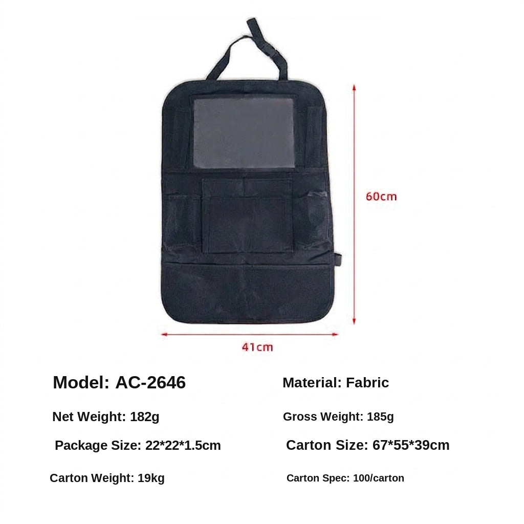 Cross-border best-selling car storage bags, multifunctional car seat back storage bags, waterproof foldable car storage bags