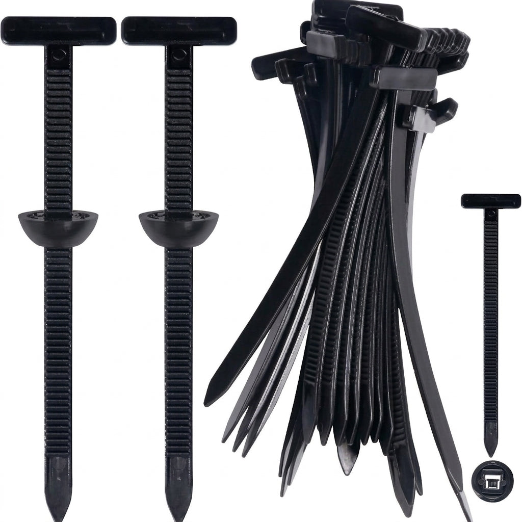 New automotive nylon high-strength anti-aging plastic fastener, black wire tightener, piercing stud, tie, belt buckle