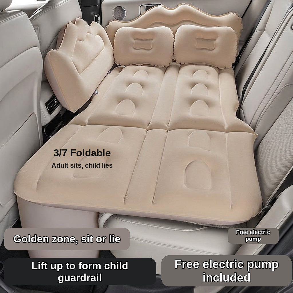 New car inflatable bed, 3:7 split children's sleeping bed, rear bed for sedans, SUVs, foldable outdoor universal travel bed