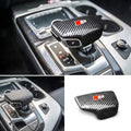 Suitable for Audi A6L A4L Q5LA3Q7Q2L gear shift cover, carbon fiber texture gear lever cover, and automotive interior modification