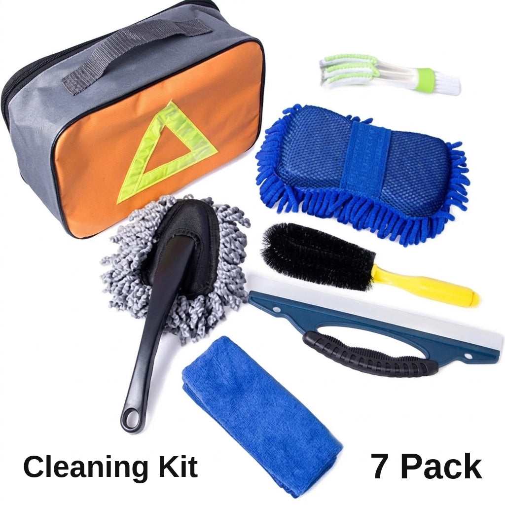 Cross-border car wash tools, complete set, cleaning seven-piece sponge car wash brush, professional beauty maintenance car supplies