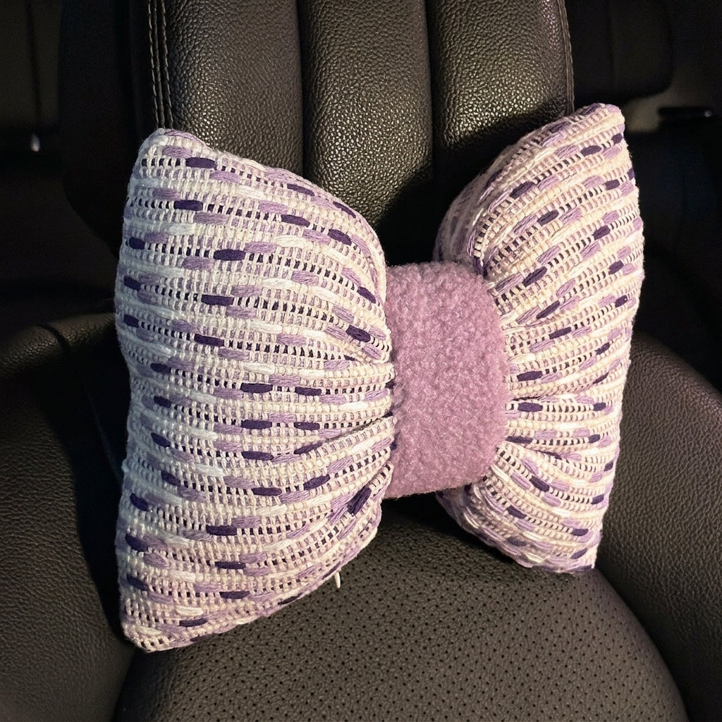 Car headrest neck support pillow for car cushions, car seat lumbar cushion set, for the driver's seat and for women's lumbar support