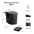 2026 New Widened and Raised Outdoor Folding Toilet Car Mobile Toilet Travel Camping Portable Toilet