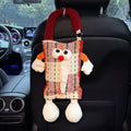Car tissue box, cute plush toy hand, foot car, in-car tissue hanging bag, high-end practical car armrest box tissue box