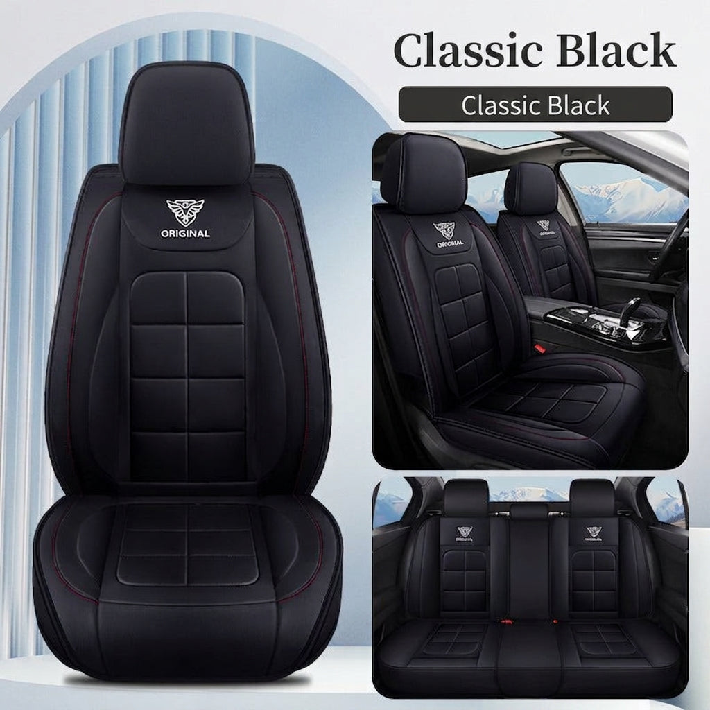The five-seater car seat cushion is fully surrounded by the all-season universal leather seat cover, which is wear-resistant, dirt-resistant and breathable