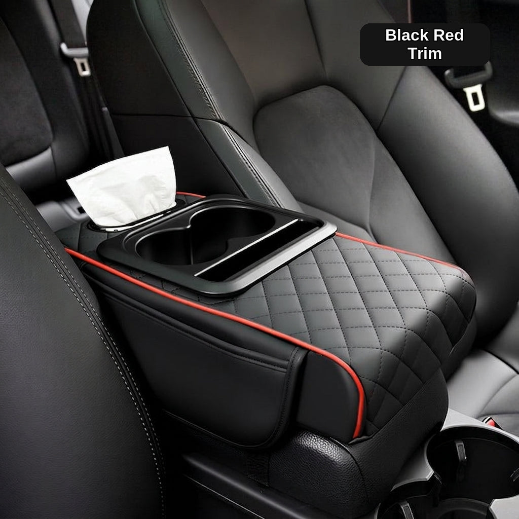 Armrest box raised pad, car cup holder, tissue box (Huotong Global · Light Custom) universal microfiber leather