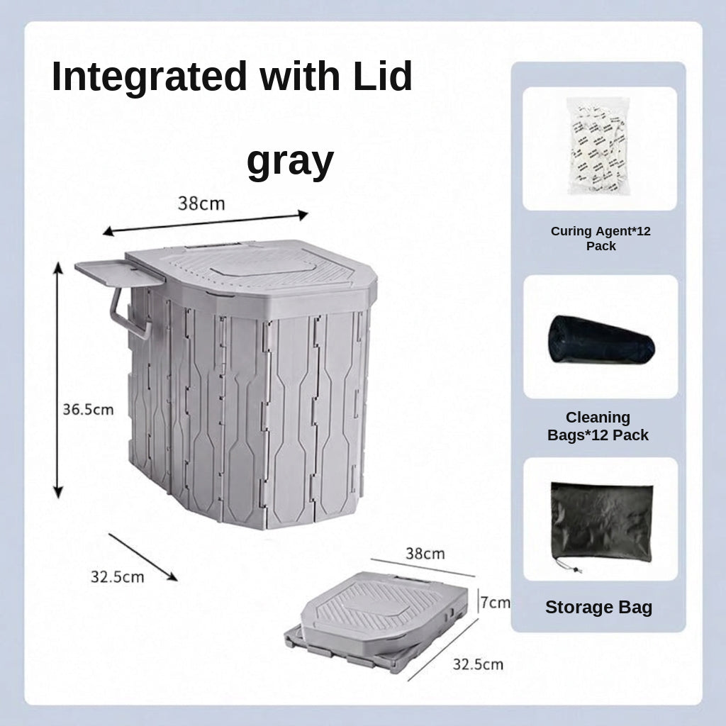 2026 New Widened and Raised Outdoor Folding Toilet Car Mobile Toilet Travel Camping Portable Toilet