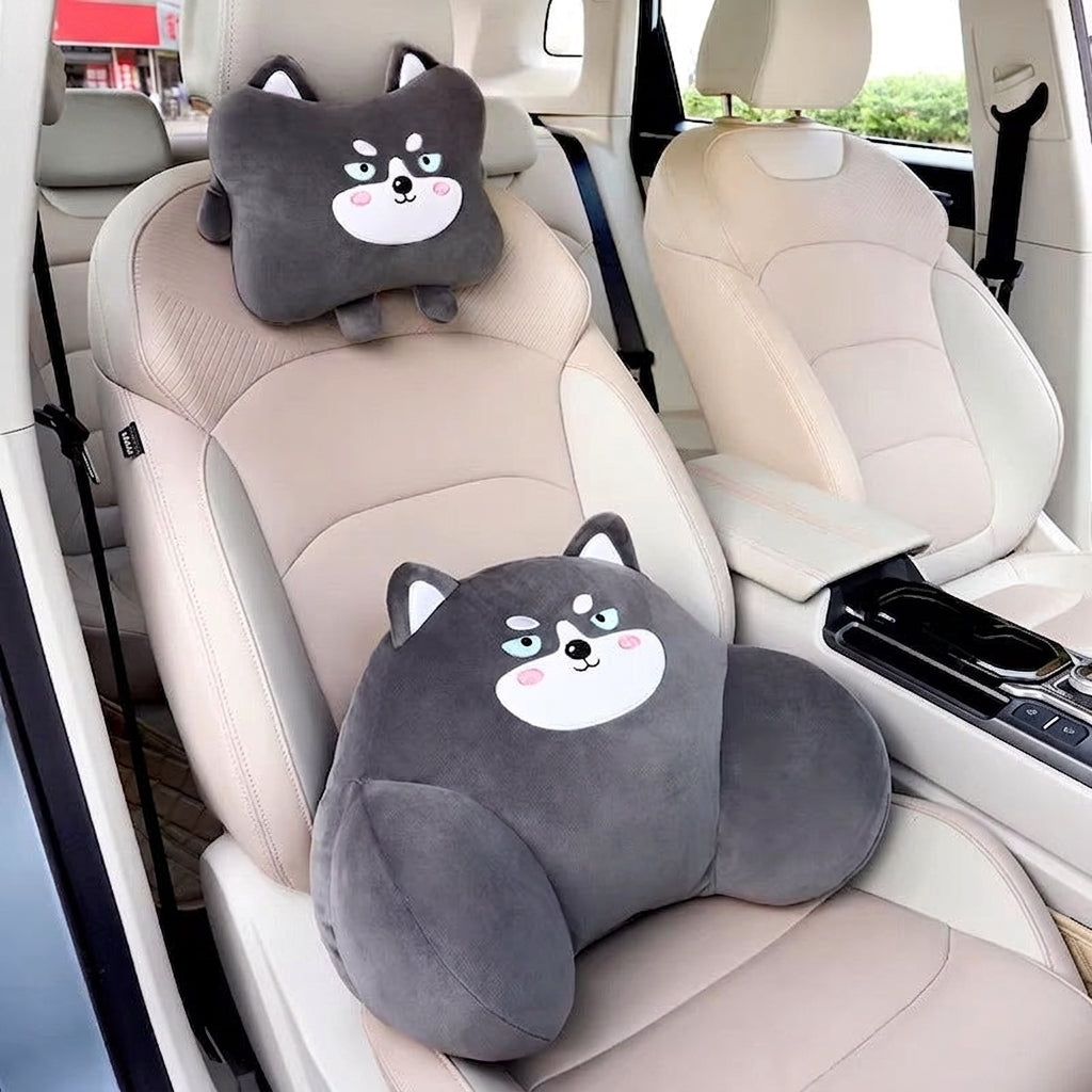 Car lumbar support, driver's seat backrest cushion, car headrest, lumbar support pad, internet-famous women's driving lumbar support tool