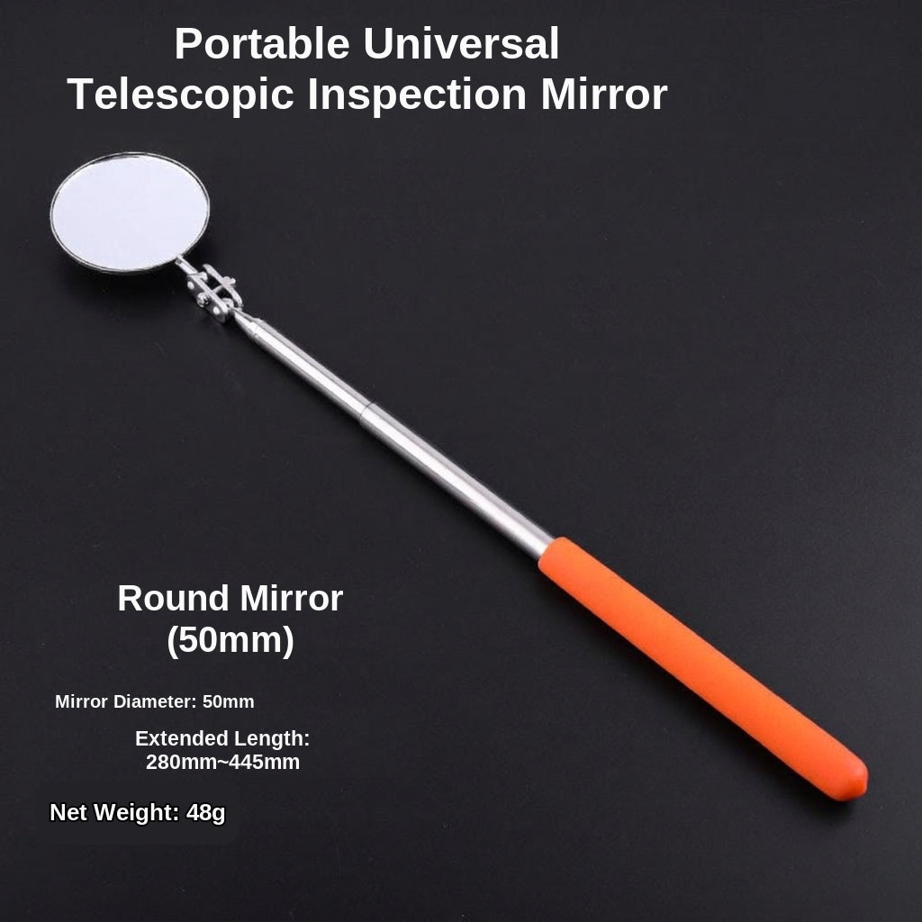 Universal telescopic folding inspection mirror, car bottom inspection mirror, chassis mirror, pipe endoscope, and automotive chassis mirror
