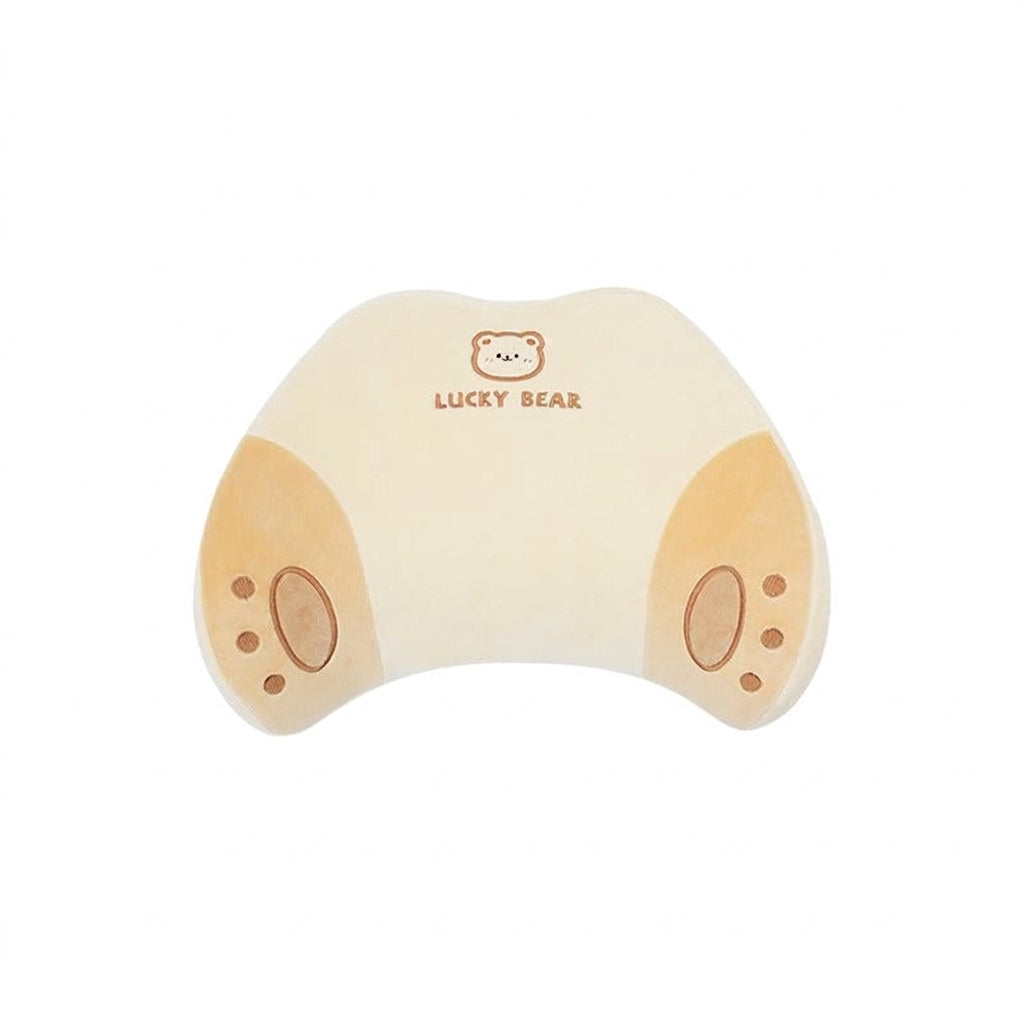 Cartoon memory foam car headrest, all-season plush car, soft seat lumbar pad, creative car lumbar support