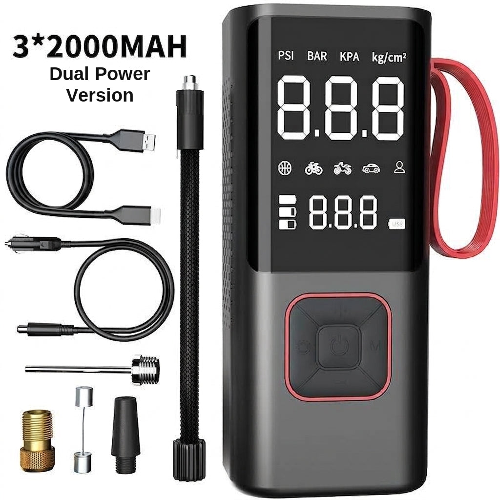 Car Inflator Pump Outdoor Convenient Car Wireless Inflator Pump Digital Tire Pressure Car Tire Electric Pump