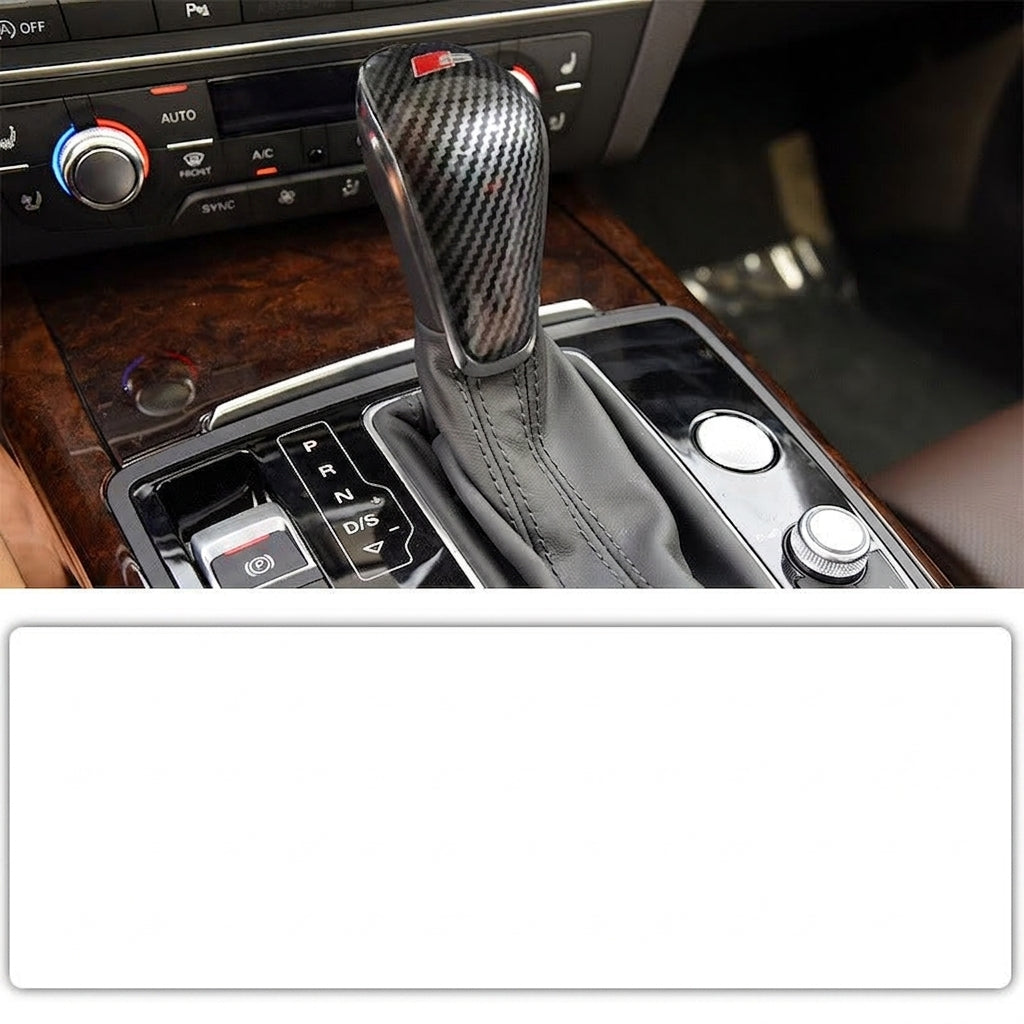 Suitable for Audi A6L A4L Q5LA3Q7Q2L gear shift cover, carbon fiber texture gear lever cover, and automotive interior modification