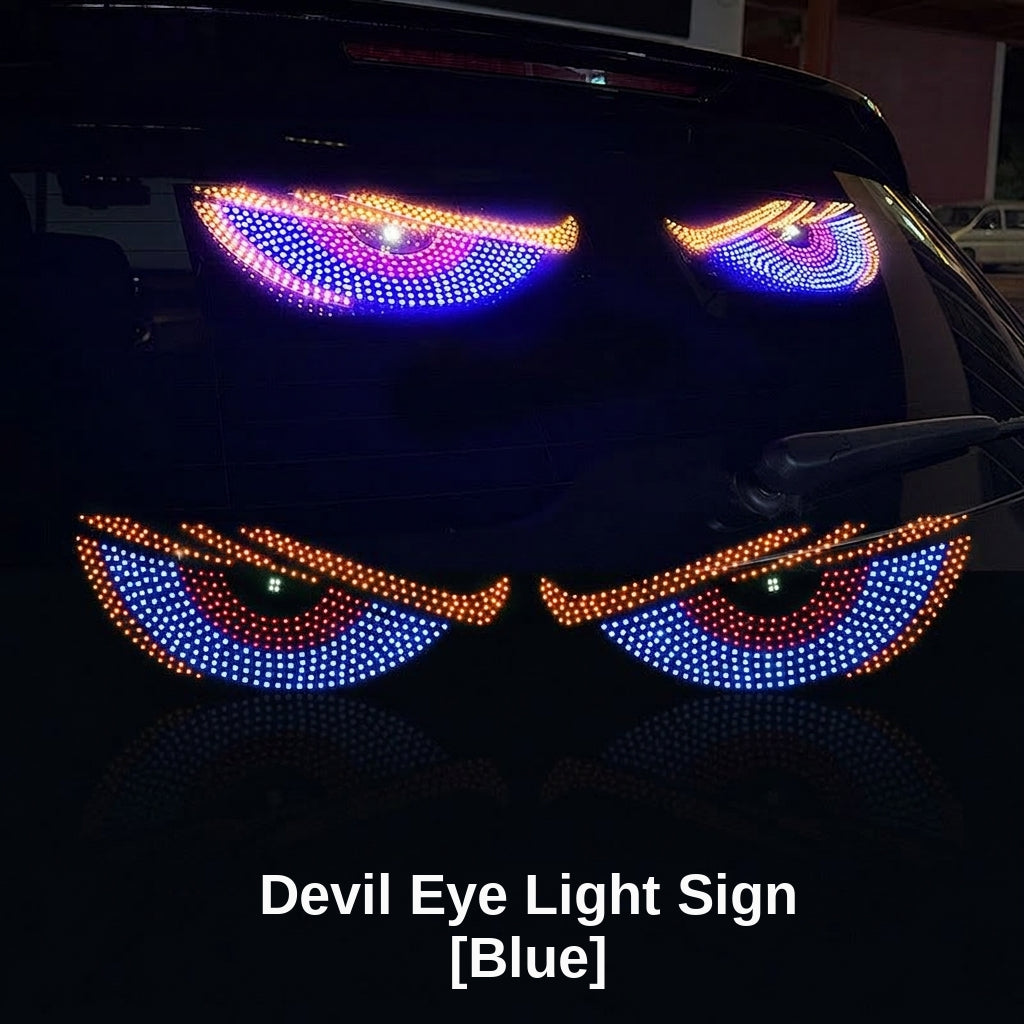 Cross-border car dynamic devil's eye LED warning light, truck truck truck eye light dynamic display light