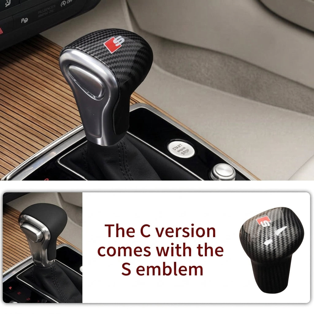 Suitable for Audi A6L A4L Q5LA3Q7Q2L gear shift cover, carbon fiber texture gear lever cover, and automotive interior modification
