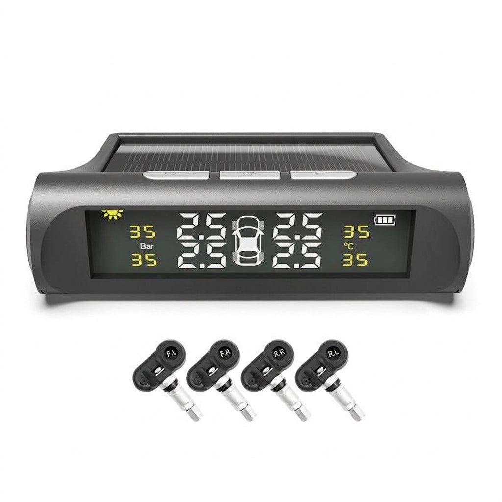 Tire Pressure Monitor TPMS Tire Pressure Monitor Tire Monitoring Tire Pressure Detector Built-in External Car Tire Pressure Car