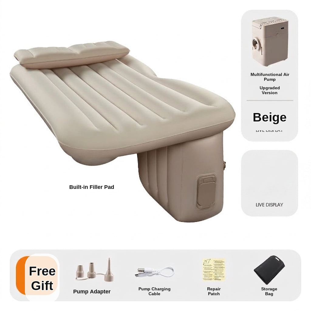 Car rear sleeping automatic travel mattress sedan air mattress car sleeping in the car portable intelligent AI car inflatable bed