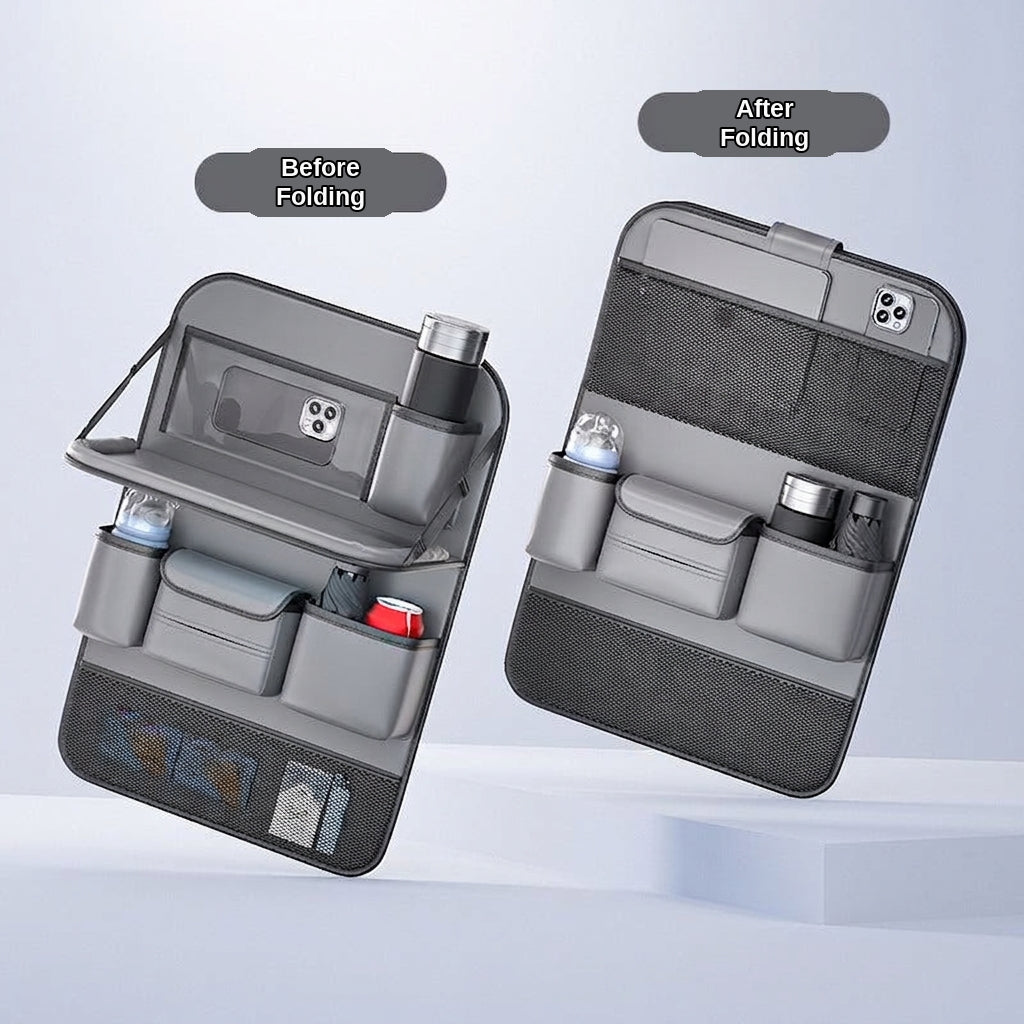 Car seatback storage bag, hanging bag, car front seat, rear seat shelf, small table, and in-car artifact