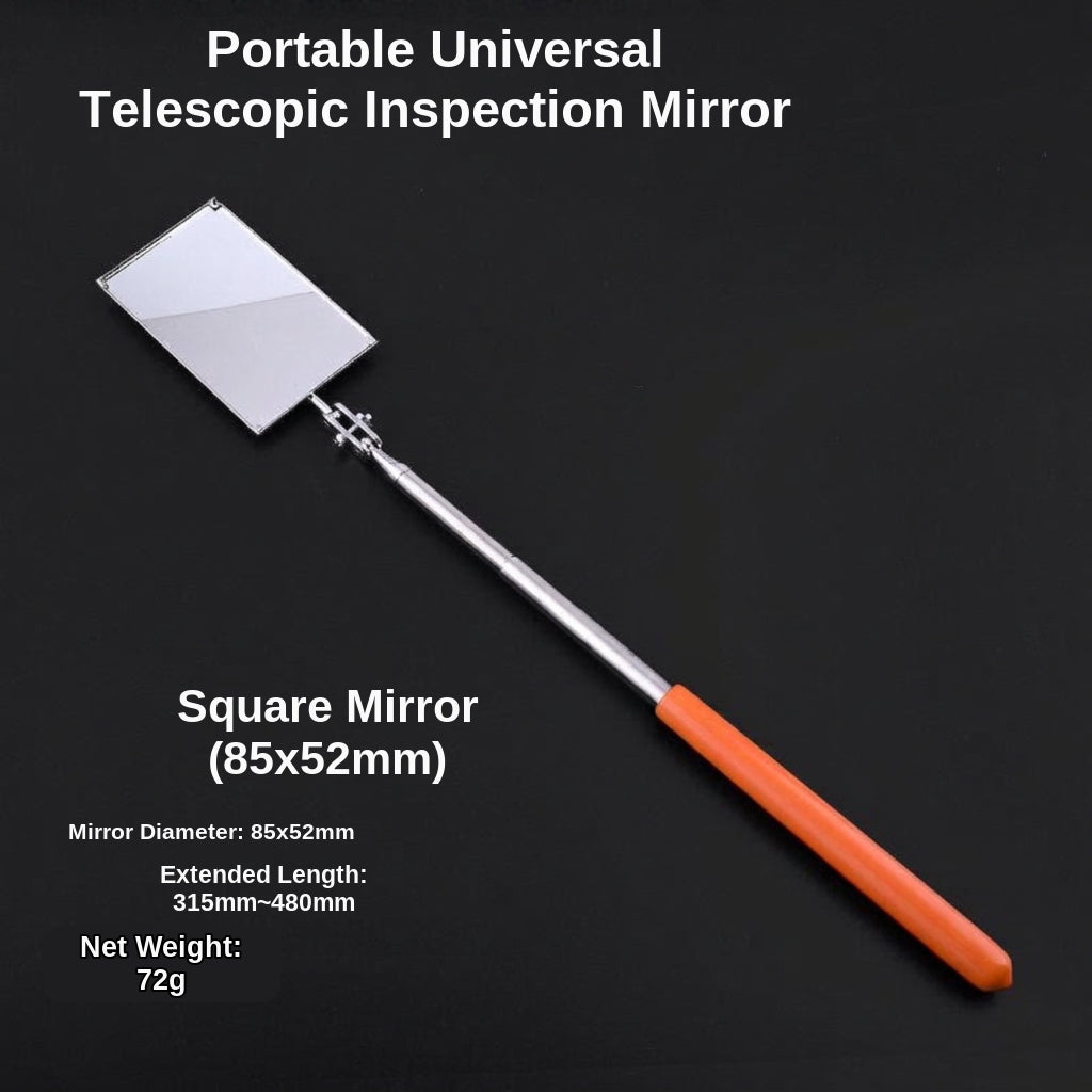 Universal telescopic folding inspection mirror, car bottom inspection mirror, chassis mirror, pipe endoscope, and automotive chassis mirror
