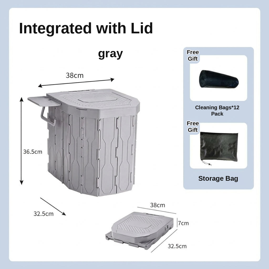 2026 New Widened and Raised Outdoor Folding Toilet Car Mobile Toilet Travel Camping Portable Toilet