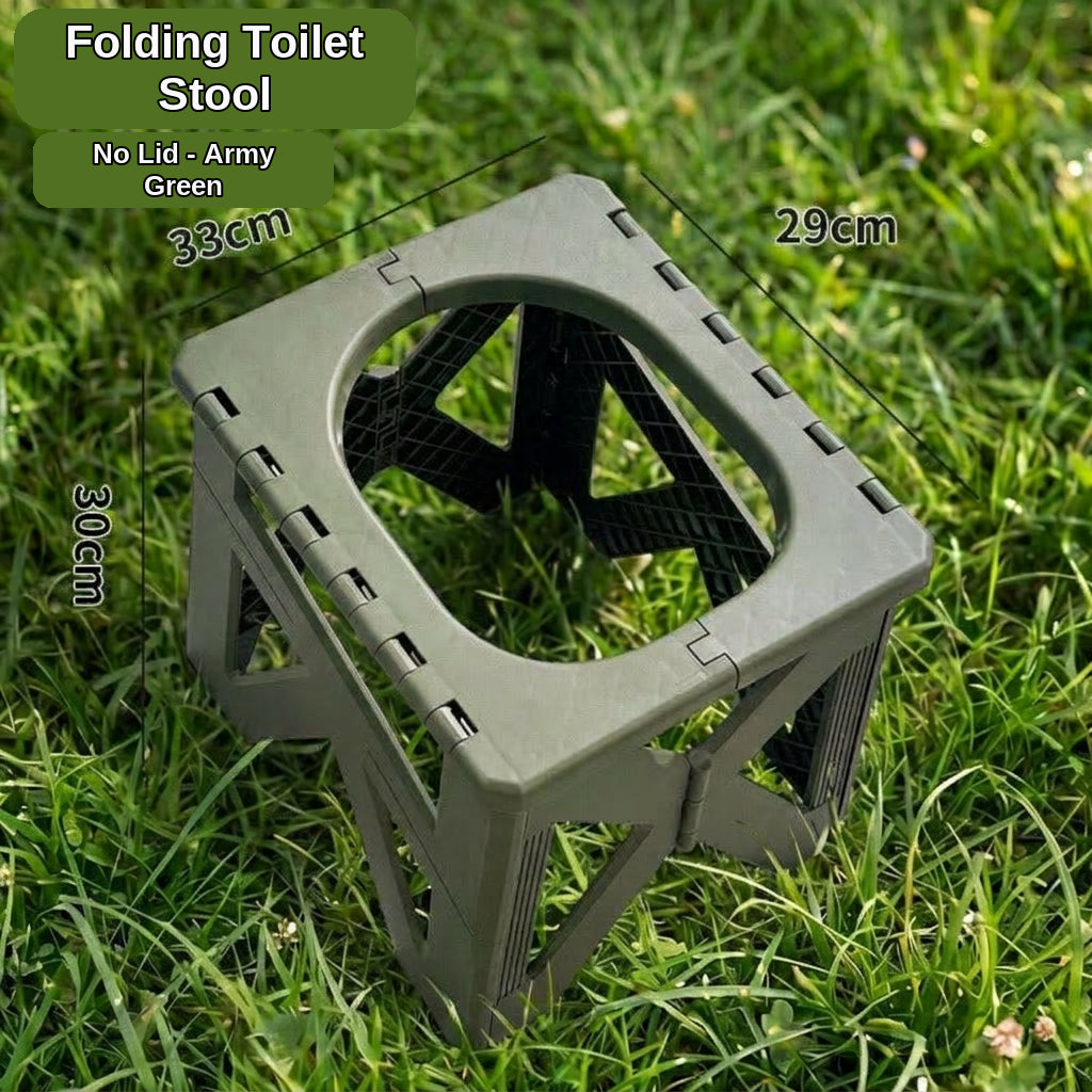 Outdoor camping folding toilet, car-mounted portable odor-resistant adult mobile travel toilet stool