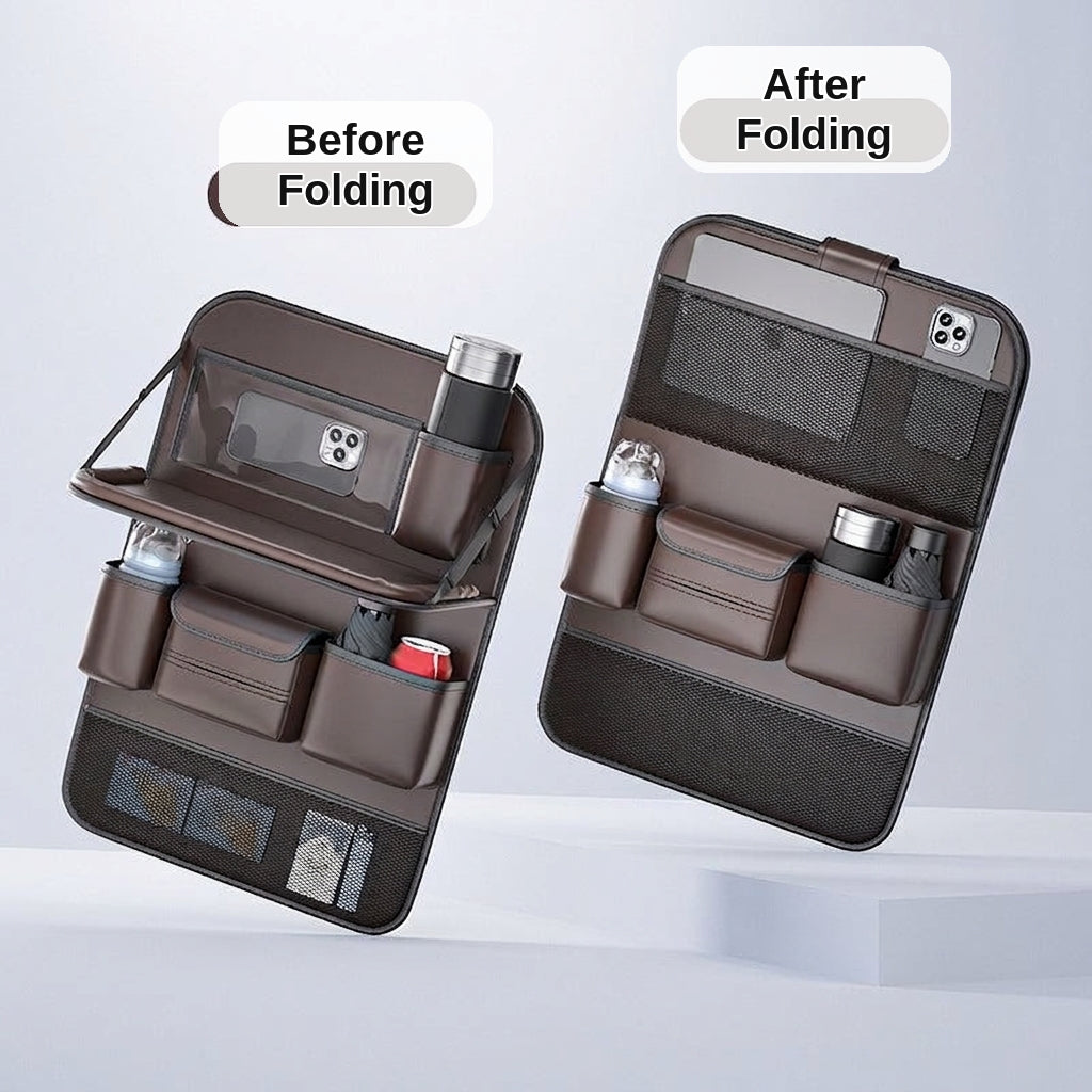 Car seatback storage bag, hanging bag, car front seat, rear seat shelf, small table, and in-car artifact