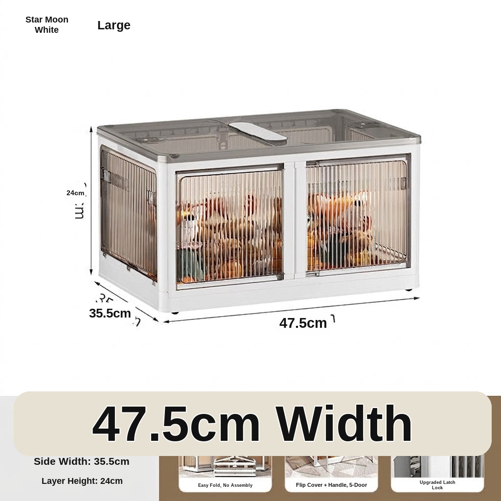 Outdoor camping and picnic folding storage box Car storage wooden cover car trunk multi-functional sorting box