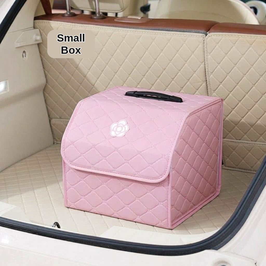 Car trunk storage box, leather multifunctional foldable storage box, storage box, storage box, car interior accessories