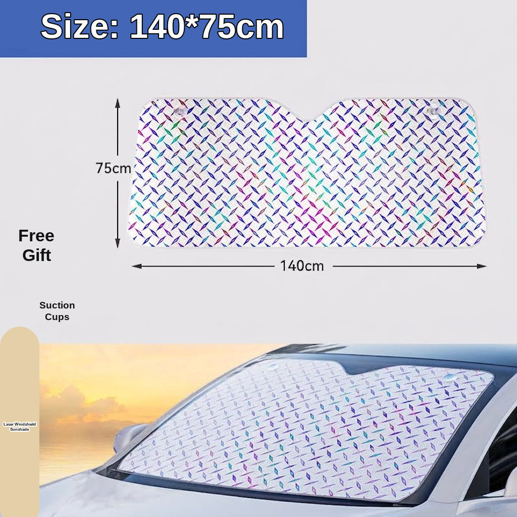 Car sunshade laser type sun protection and heat insulation summer sunshade car front windshield window sun gear