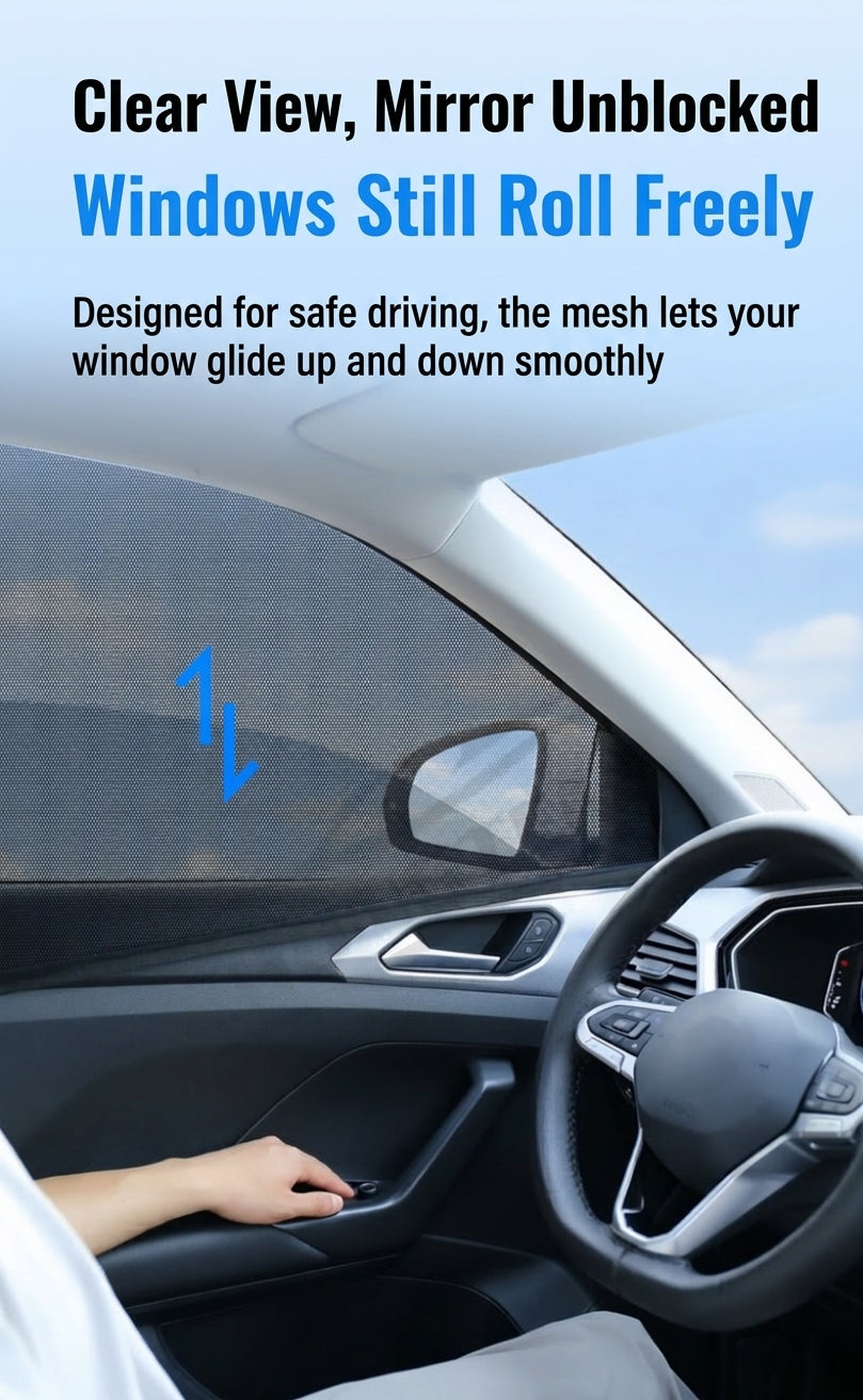 Car Window Mosquito Screen, Universal Fit