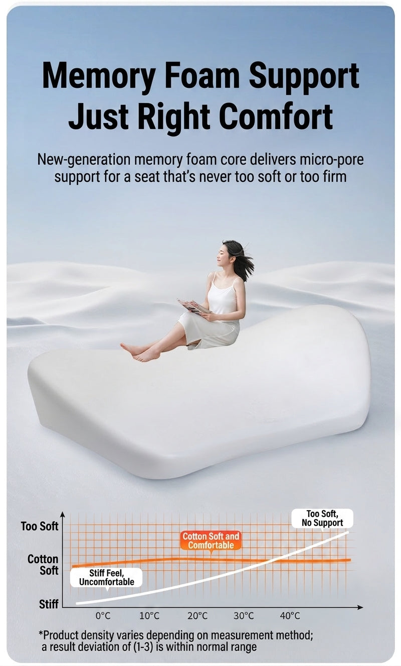 Summer breathable memory foam car headrest lumbar support premium car seat pillow car leather neck support pillow