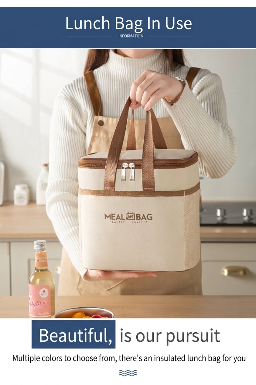 Insulated Lunch Bag, Waterproof Bento Tote