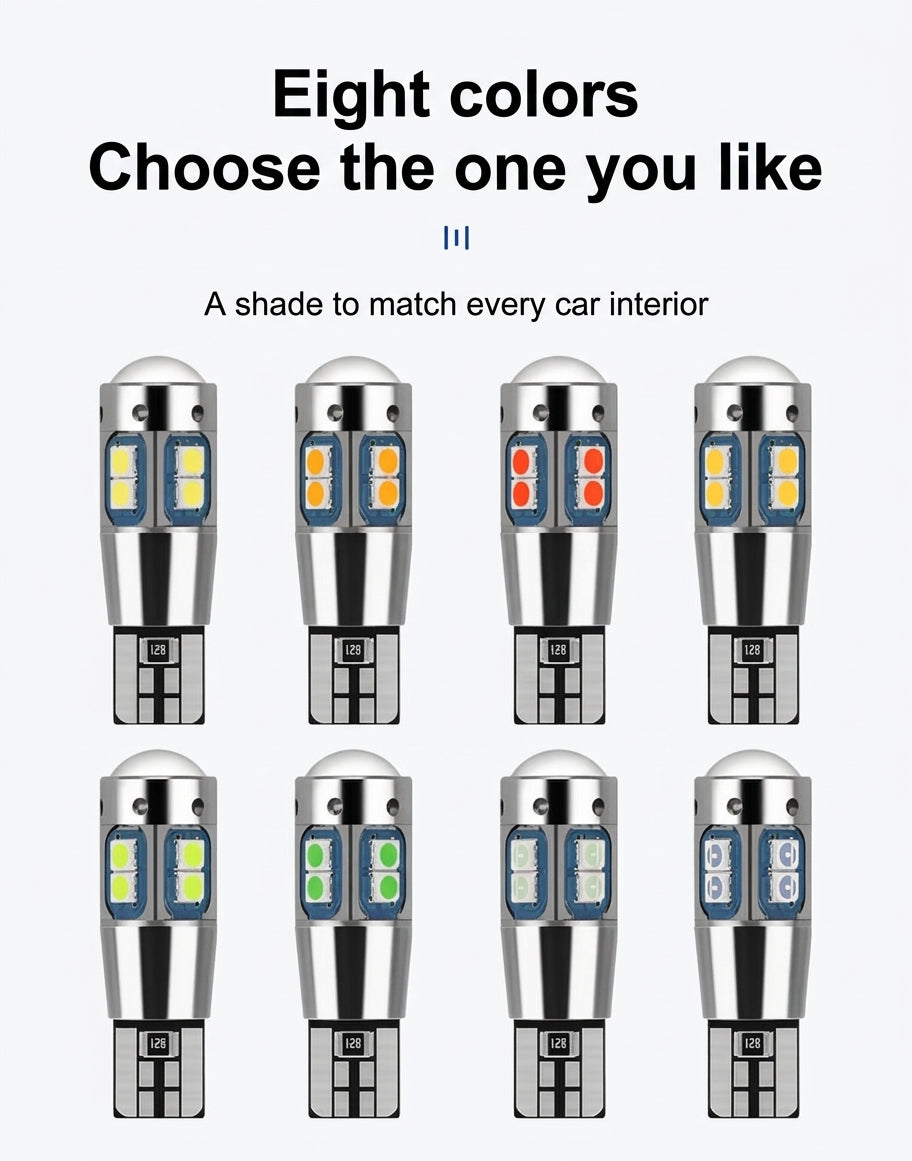 Car LED Width Indicator Light T10 3030 10smd License Plate Light Reading Light W5W Bright Small Bulb