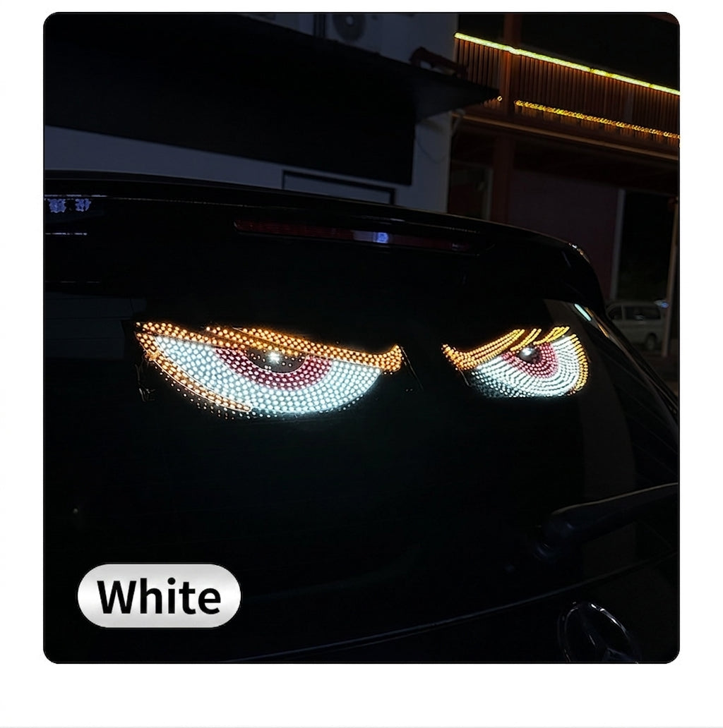 Cross-border car dynamic devil's eye LED warning light, truck truck truck eye light dynamic display light