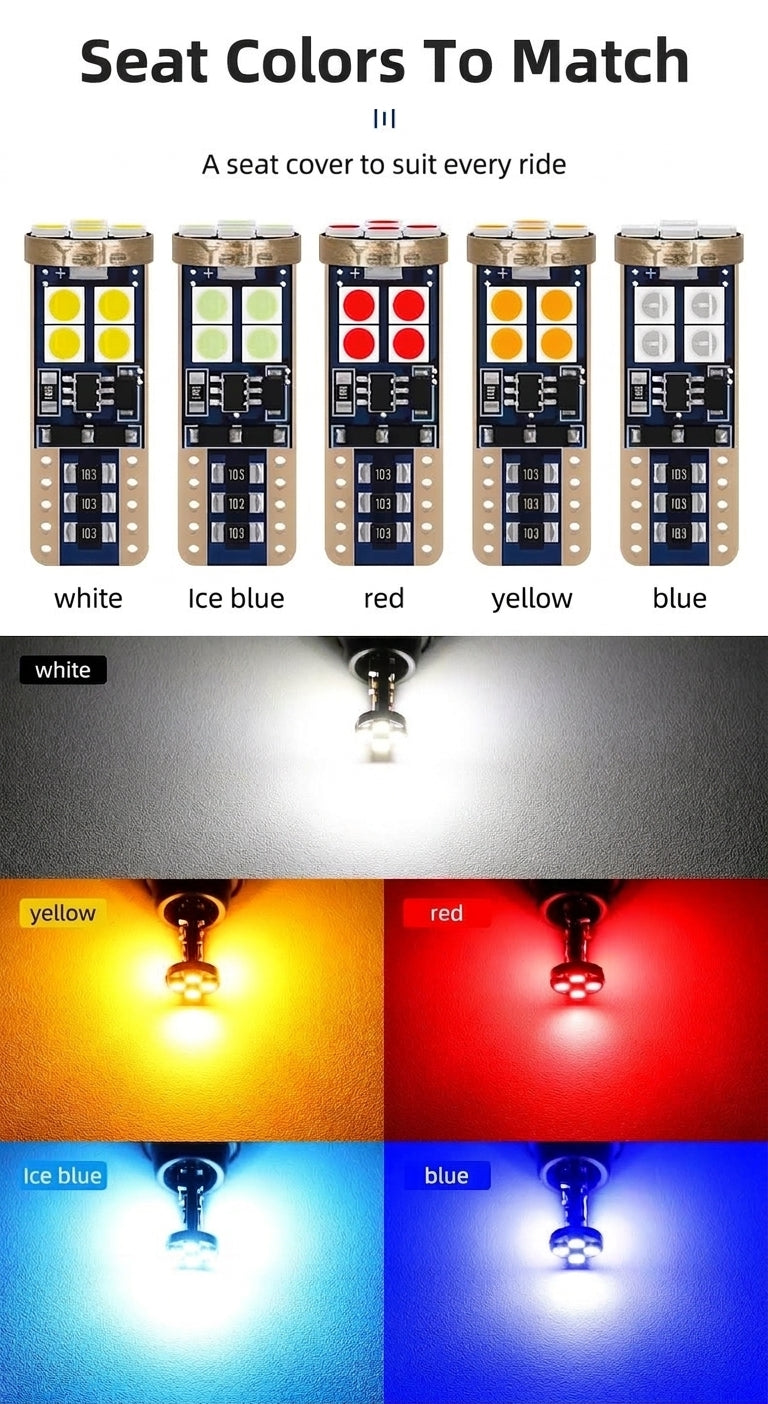 Yade Wide-Width Indicator Light T10 3030 12SMD Car Light LED High Brightness Wide Voltage Decoding Reading Light License Plate Light