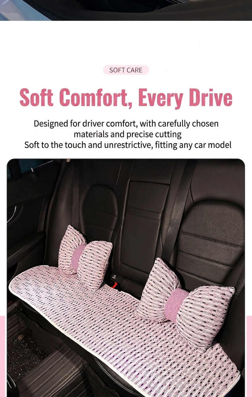 Car headrest neck support pillow for car cushions, car seat lumbar cushion set, for the driver's seat and for women's lumbar support