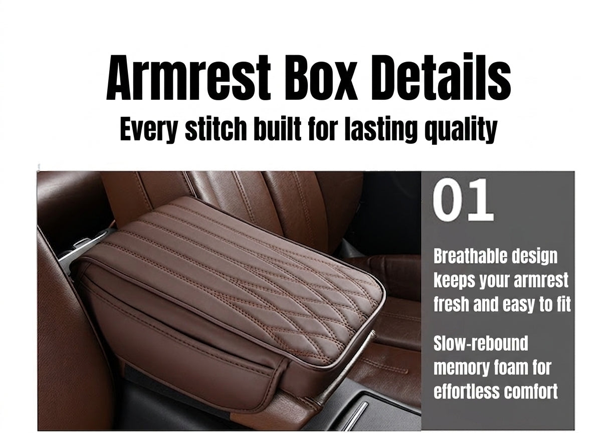 Manufacturer cross-border direct sales of dual-sided pocket-style car armrest box mats, universal hand and center height increasers