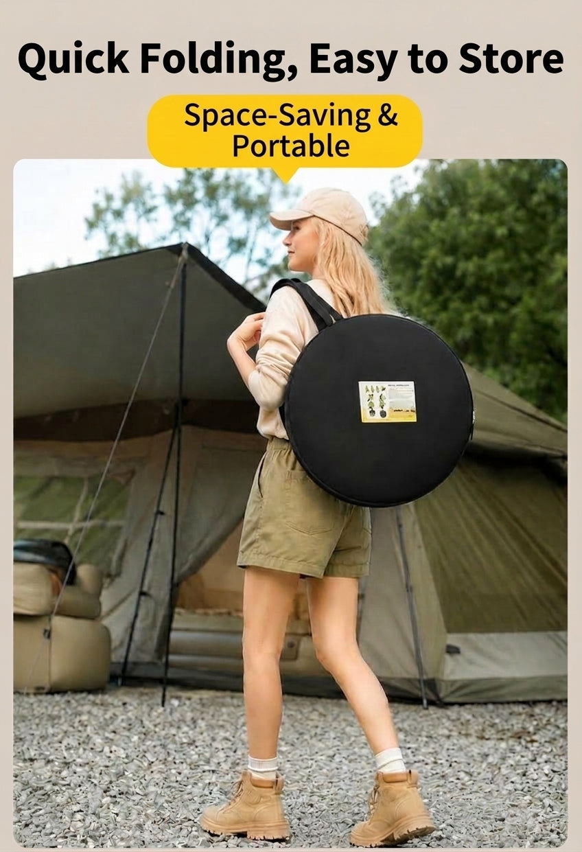 New outdoor bathing tent, black rubber waterproof portable toilet changing shower bathing camping changing cover tent