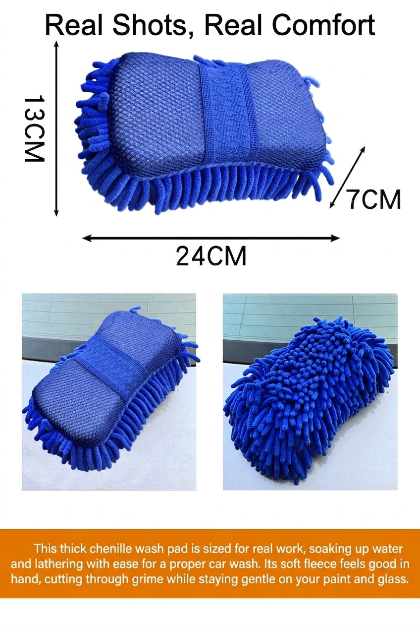 Cross-border car wash tools, complete set, cleaning seven-piece sponge car wash brush, professional beauty maintenance car supplies