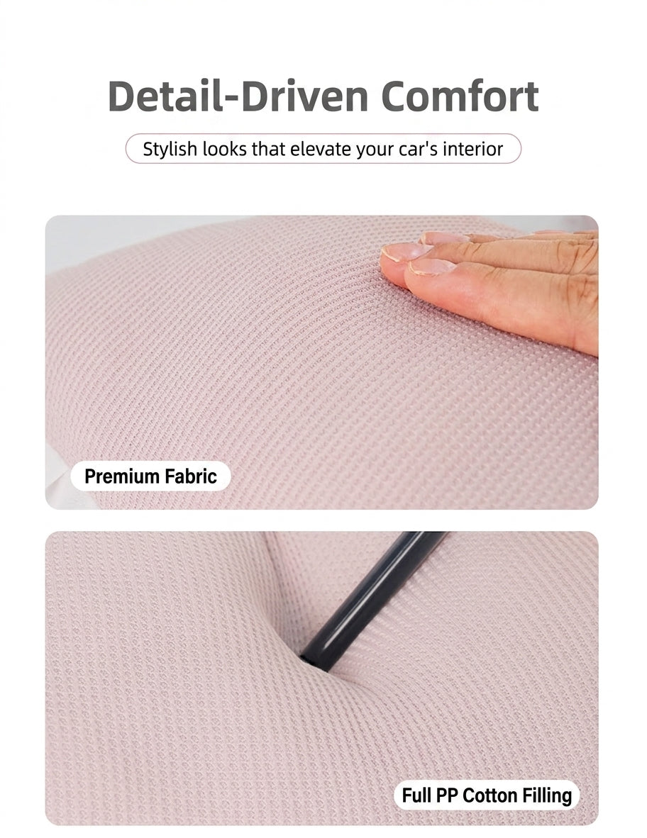 Creative butterfly-shaped car headrest neck support with lace edges for car cushions, all-season universal comfortable breathable car lumbar support