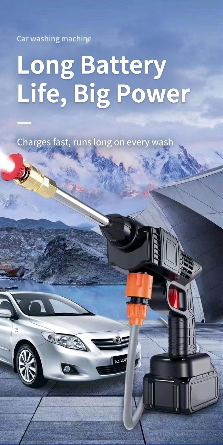 Household wireless lithium battery water gun car wash high-pressure water gun rechargeable car wash artifact car wash machine set of foreign trade order