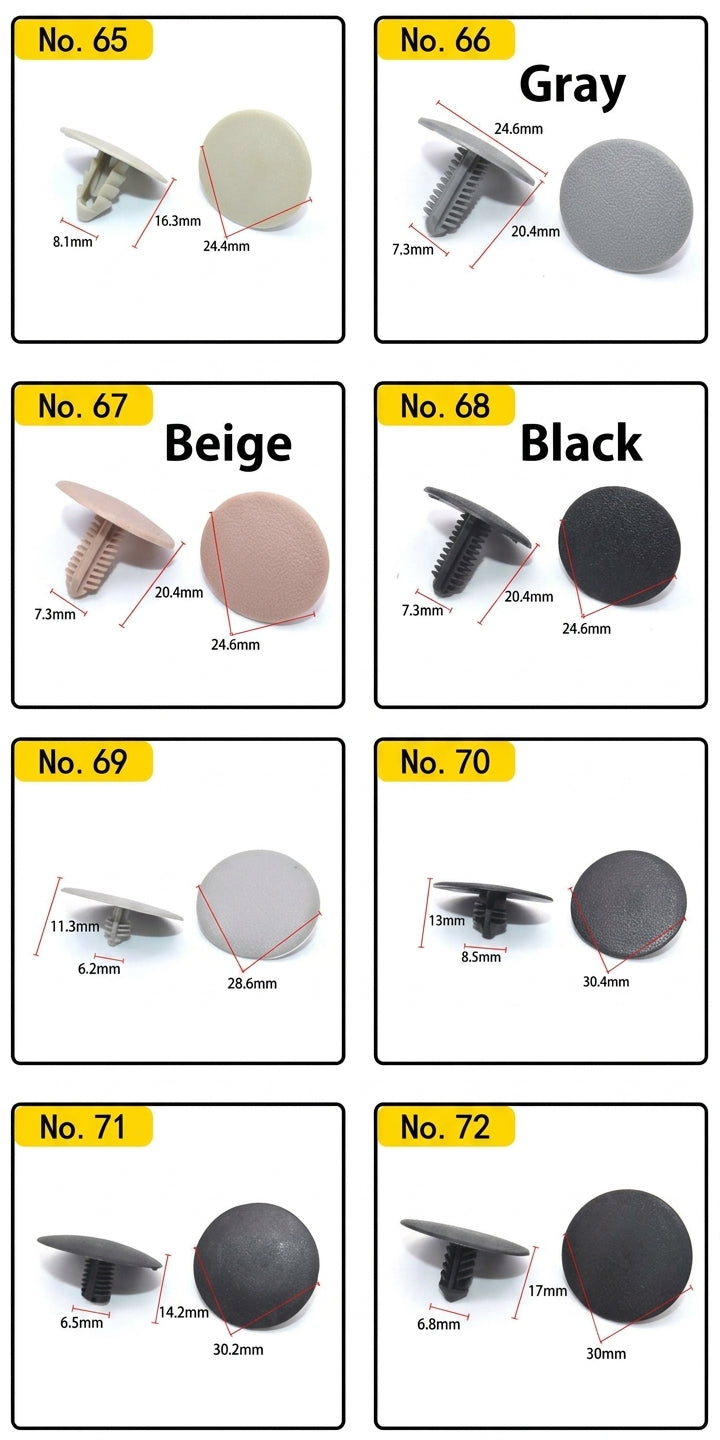 Car universal nylon roof, trunk interior buckle, rivet seal, pickup card, barb buckle, Christmas tree buckle